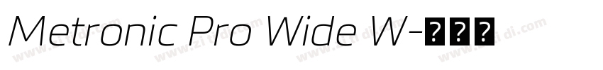 Metronic Pro Wide W字体转换